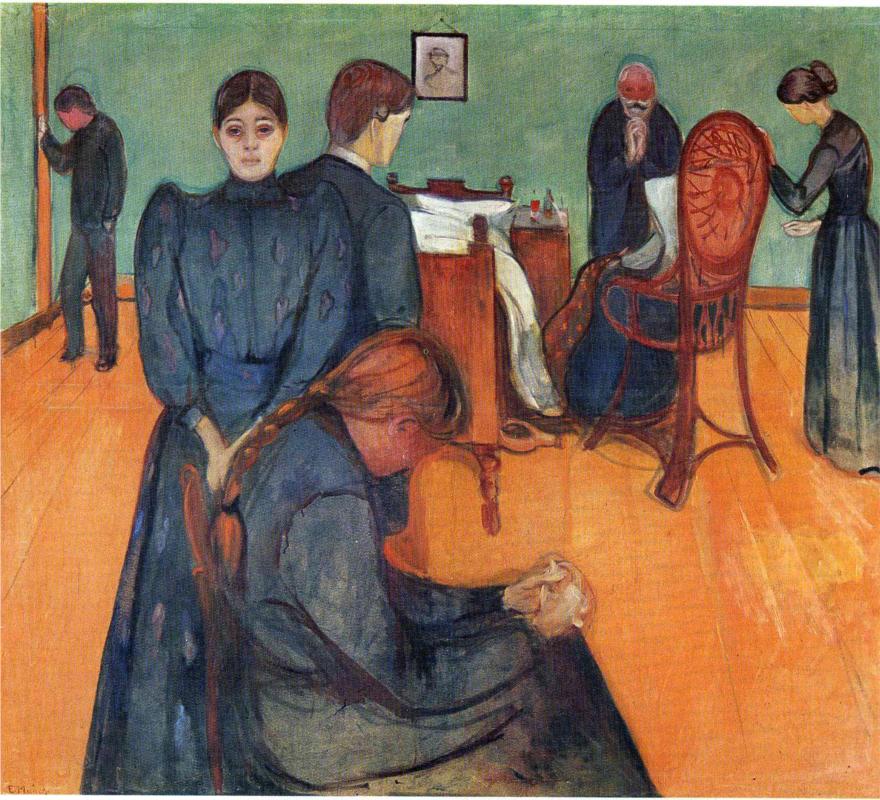 Death in the sickroom, 1893 - Edvard Munch Painting